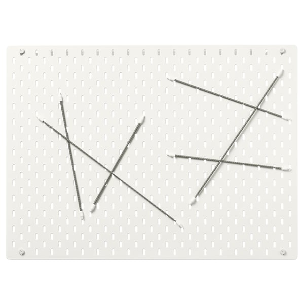 SKÅDIS pegboard combination, white, 76x56 cm