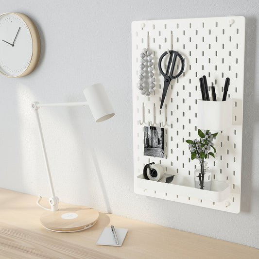 SKÅDIS pegboard combination, white, 36x56 cm