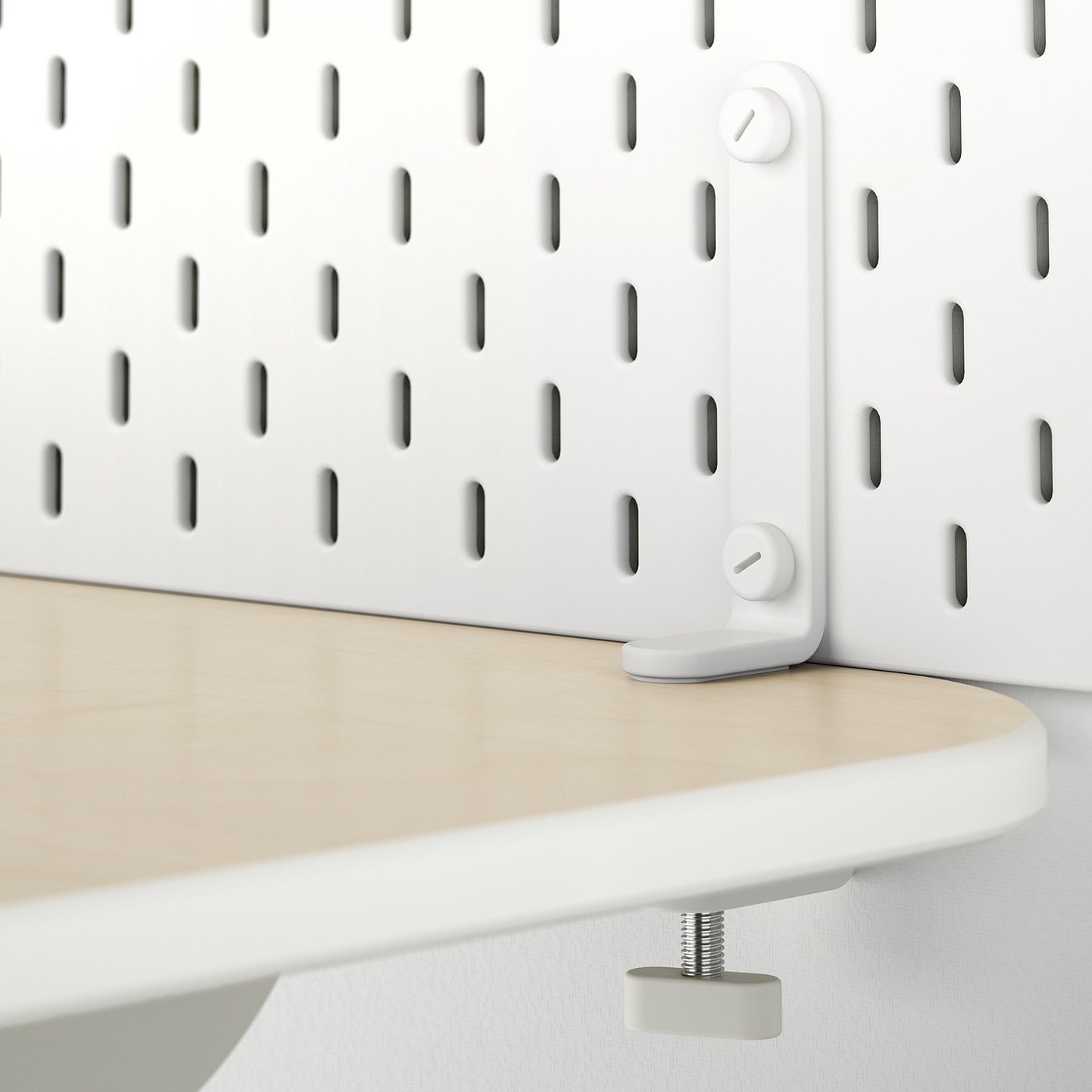 SKÅDIS pegboard combination, white, 76x56 cm