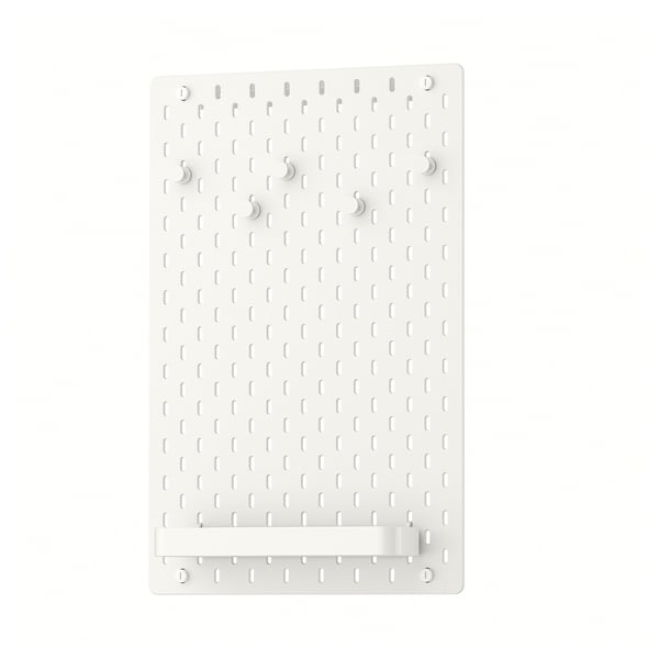 SKÅDIS pegboard combination, white, 36x56 cm