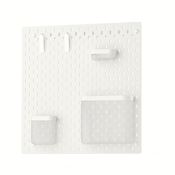 SKÅDIS - SKÅDIS Pegboard combination, white, 56x56 cm