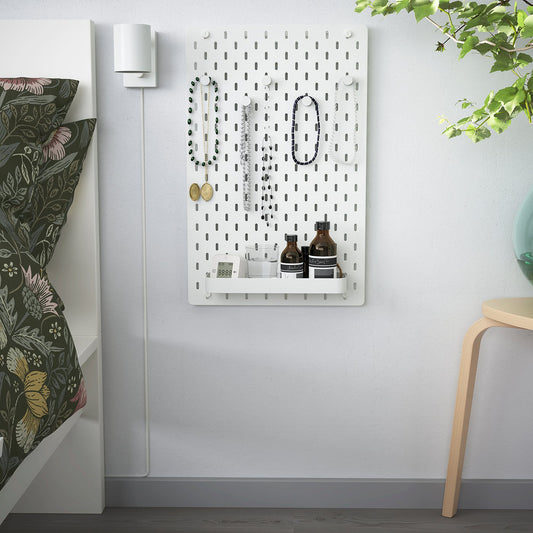 SKÅDIS pegboard combination, white, 36x56 cm