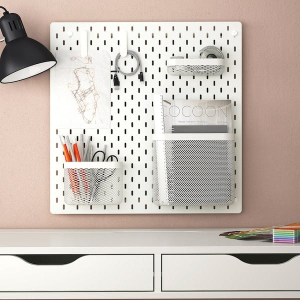 Ikea SKÅDIS - Pegboard combination, white, 56x56 cm