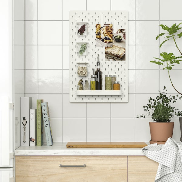 SKÅDIS - Pegboard combination, white, 36x56 cm