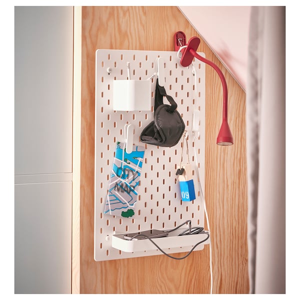SKÅDIS - SKÅDIS Pegboard combination, white, 36x56 cm