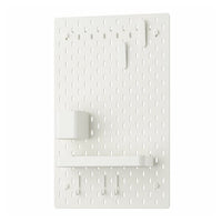SKÅDIS pegboard combination, white, 36x56 cm