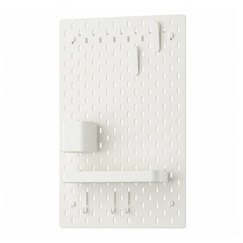 SKÅDIS pegboard combination, white, 36x56 cm