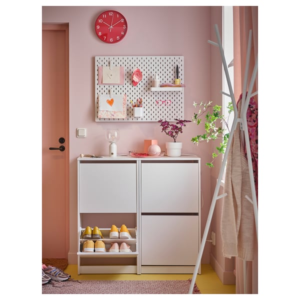 SKÅDIS pegboard combination, white, 76x56 cm