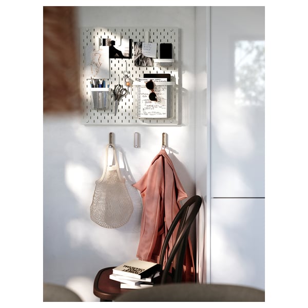 SKÅDIS - SKÅDIS Pegboard combination, white, 56x56 cm