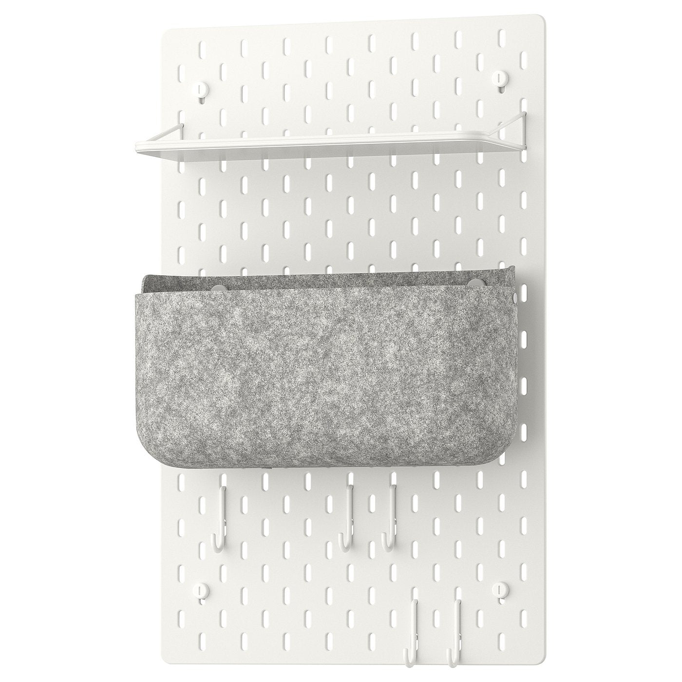 SKÅDIS pegboard combination, white, 36x56 cm