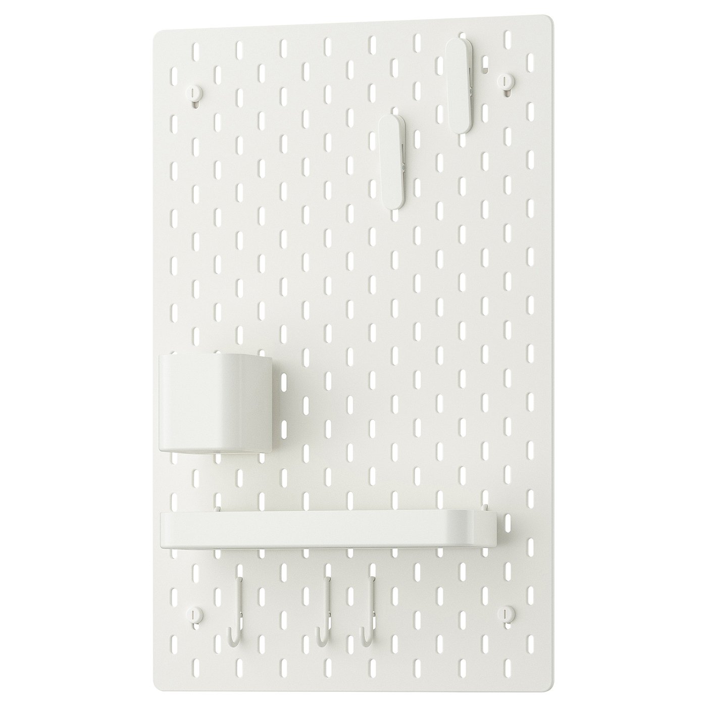 SKÅDIS pegboard combination, white, 36x56 cm
