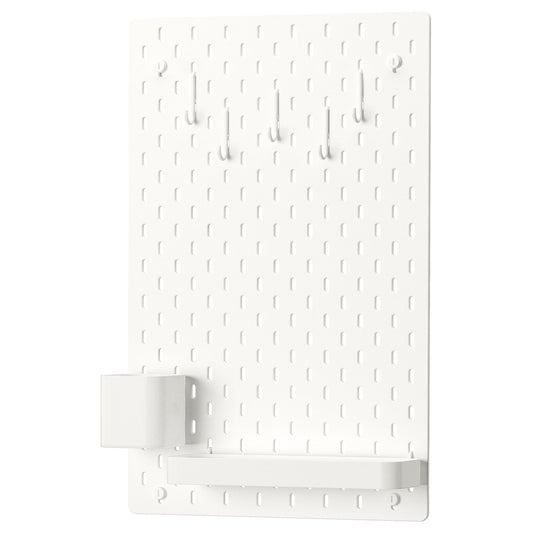 SKÅDIS pegboard combination, white, 36x56 cm