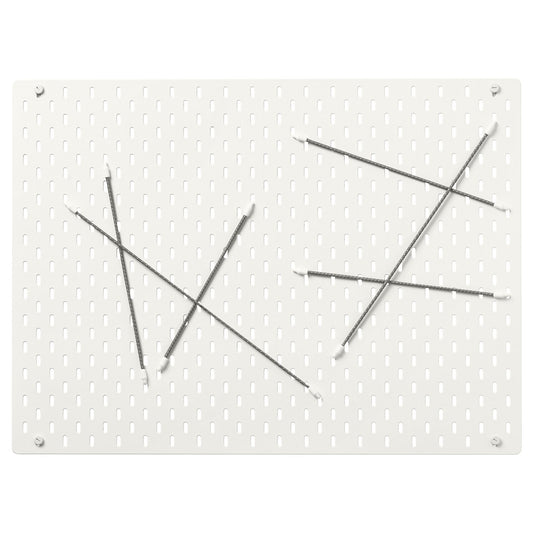 SKÅDIS pegboard combination, white, 76x56 cm