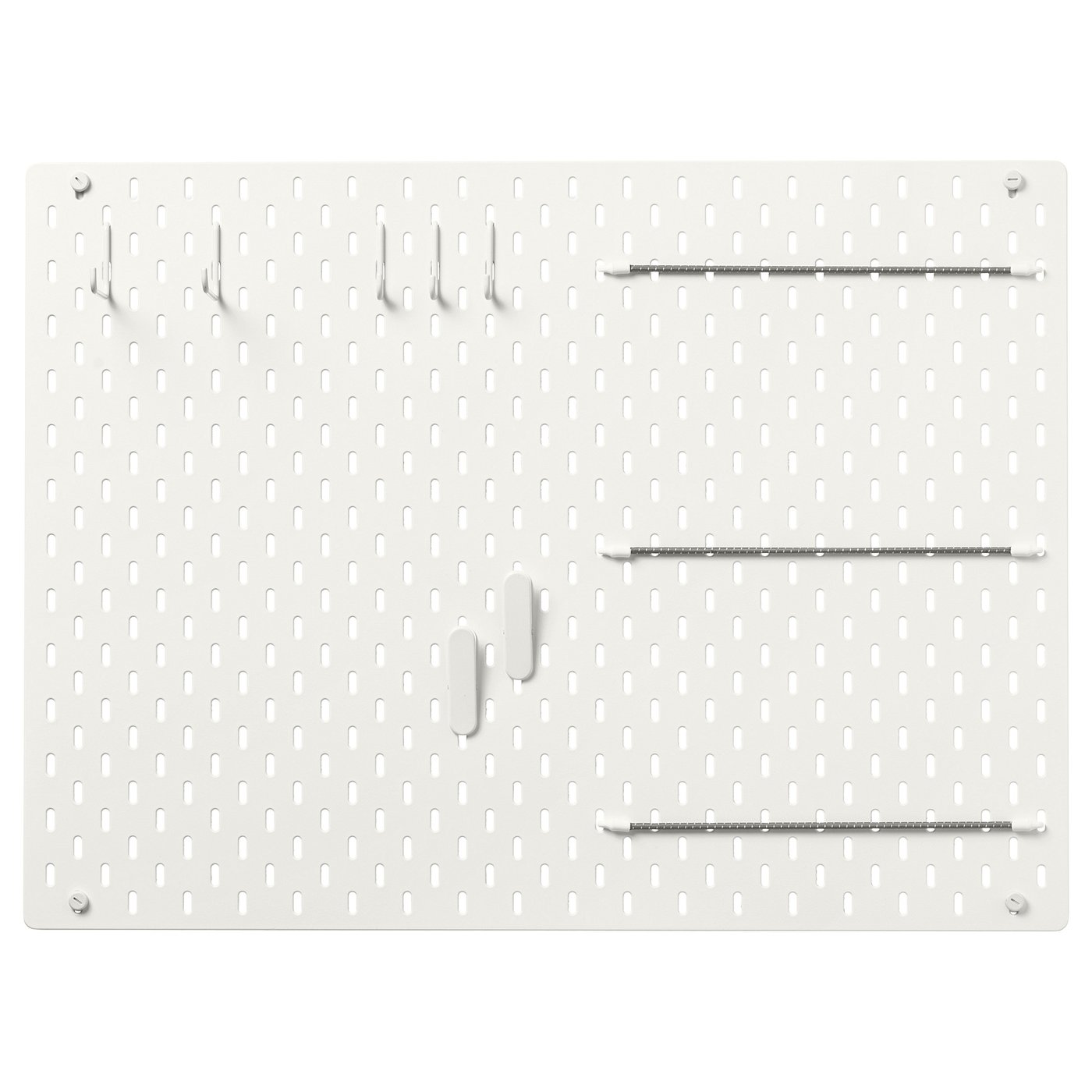 SKÅDIS pegboard combination, white, 76x56 cm