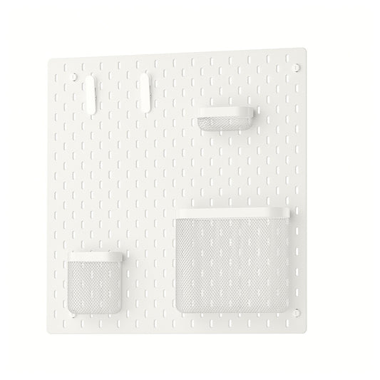 SKÅDIS pegboard combination, white, 56x56 cm