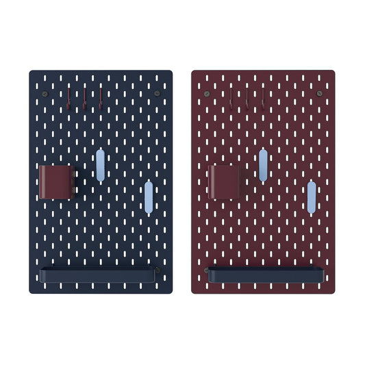 SKÅDIS pegboard combination, double sided/multicolour, 36x56 cm