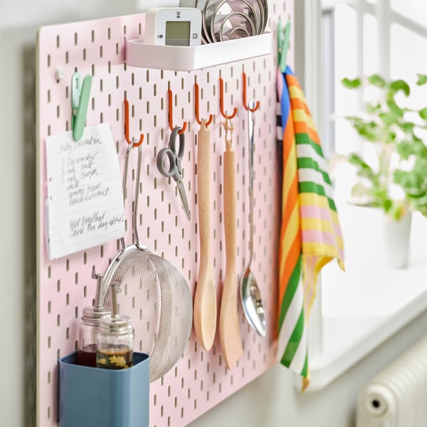 SKÅDIS - SKÅDIS Pegboard combination, multicolour, 76x56 cm