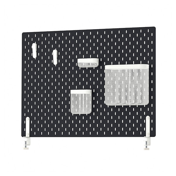 SKÅDIS - Pegboard combination, black, 76x56 cm