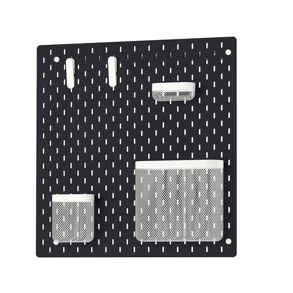 SKÅDIS - SKÅDIS Pegboard combination, black, 56x56 cm