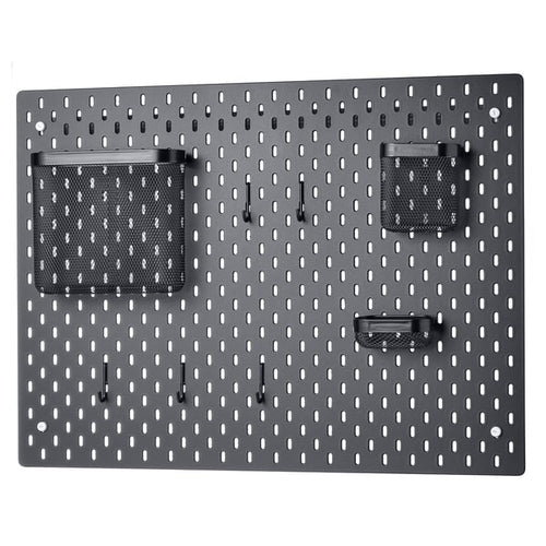 SKÅDIS - SKÅDIS Pegboard combination, black, 76x56 cm