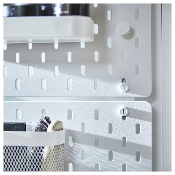 SKÅDIS connector for SKÅDIS pegboards., white, 3x6.5x0.2 cm