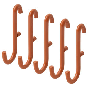 SKÅDIS hook, orange, 5 pack