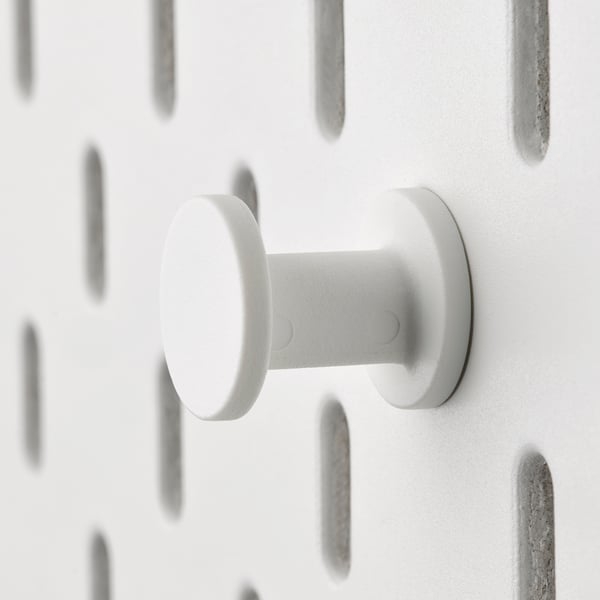 SKÅDIS hook, white, 19 mm, 5 pack