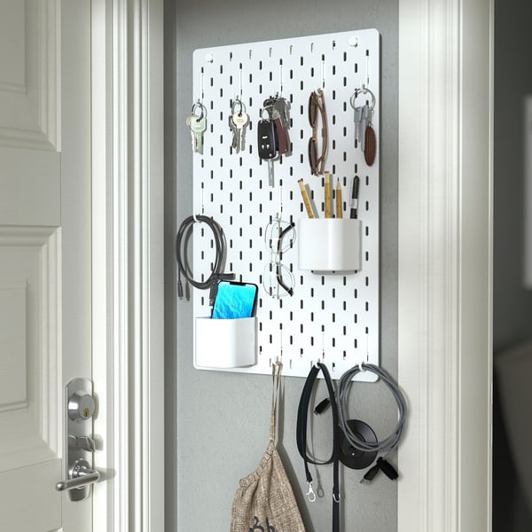 SKÅDIS hook, white, 5 pack
