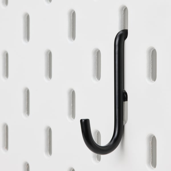 SKÅDIS hook, black, 5 pack