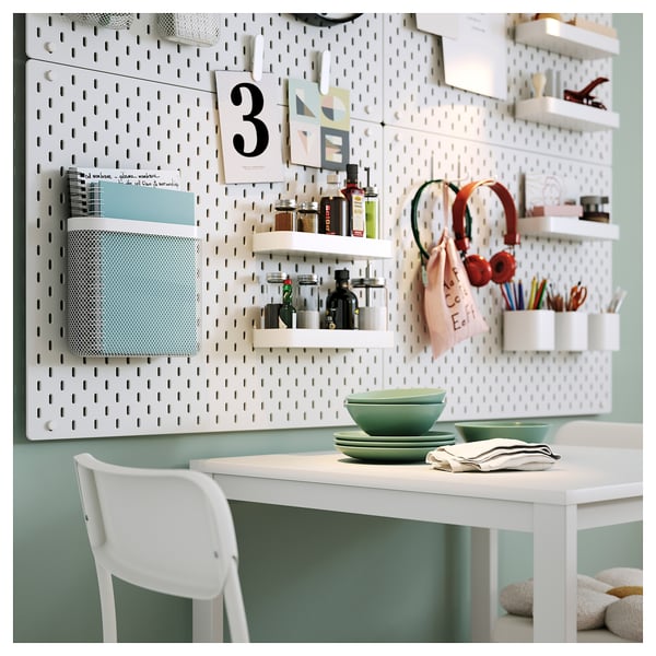 SKÅDIS shelf, white, 28x3x9 cm