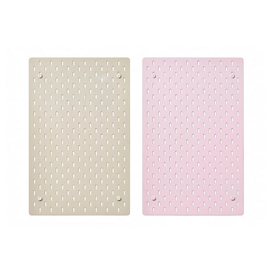 SKÅDIS - Storage panel, beige/pink,36x56 cm