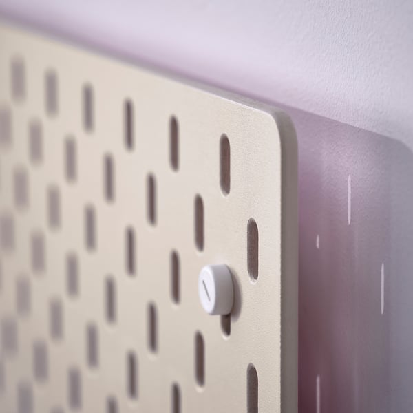 SKÅDIS pegboard, beige/pink, 76x56 cm