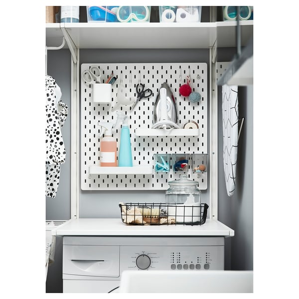 SKÅDIS pegboard, white, 56x56 cm