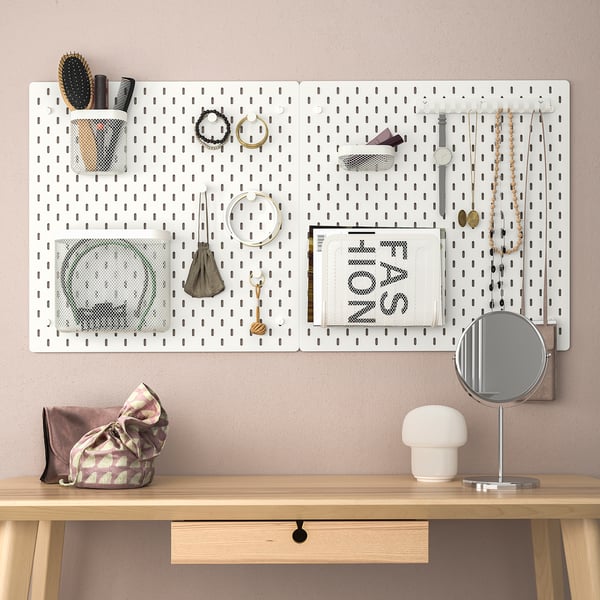 SKÅDIS pegboard, white, 56x56 cm