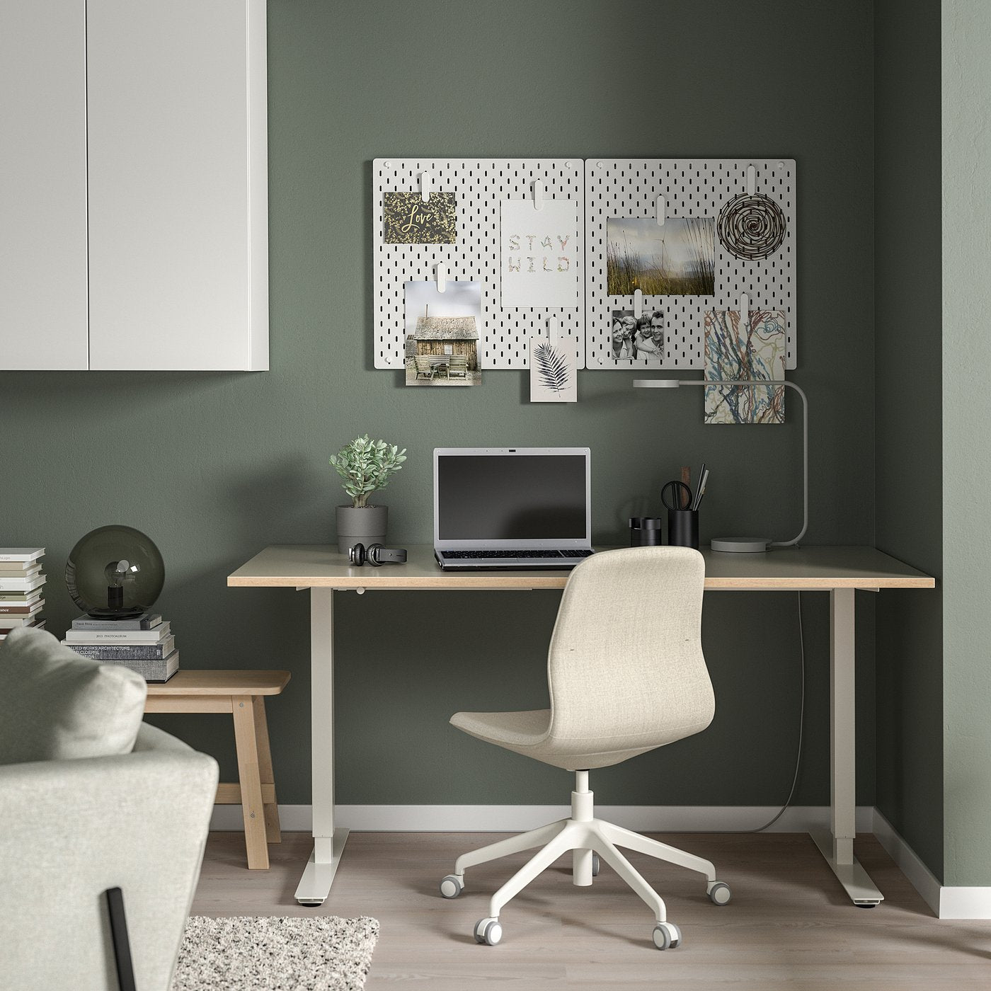 SKÅDIS pegboard, white, 56x56 cm