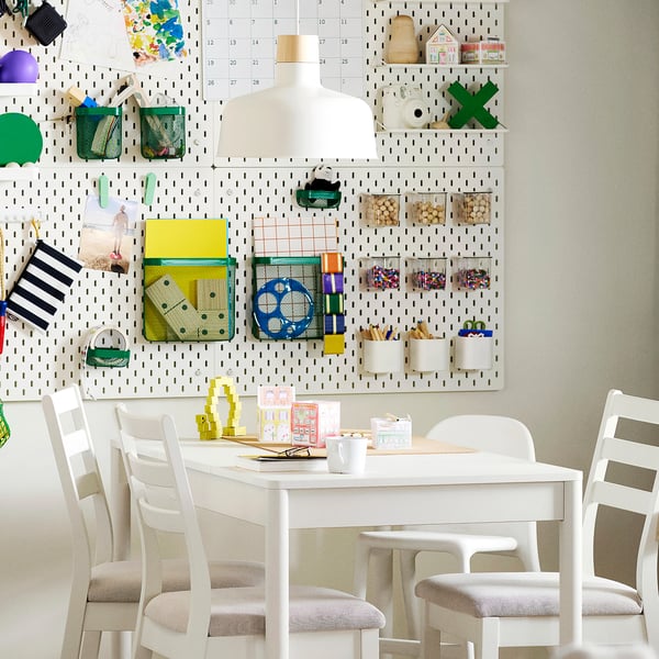 SKÅDIS - SKÅDIS Pegboard, white, 76x56 cm