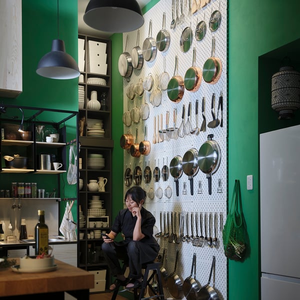 SKÅDIS pegboard, white, 56x56 cm