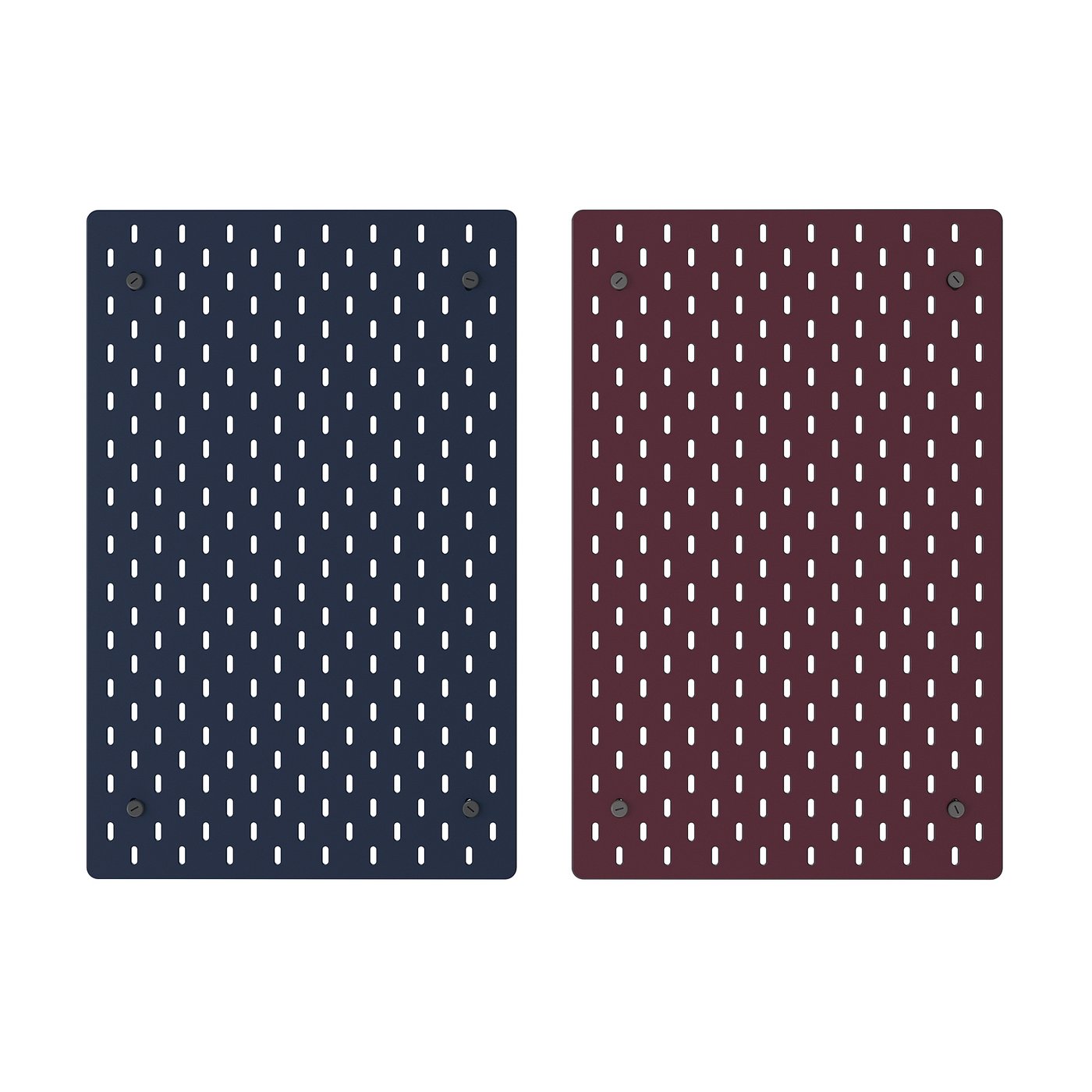 SKÅDIS pegboard, double sided/dark grey-blue dark lilac-red, 36x56 cm