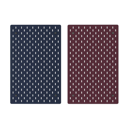 SKÅDIS pegboard, double sided/dark grey-blue dark lilac-red, 36x56 cm