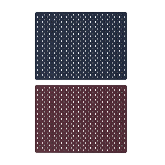 SKÅDIS pegboard, double sided/dark grey-blue dark lilac-red, 76x56 cm
