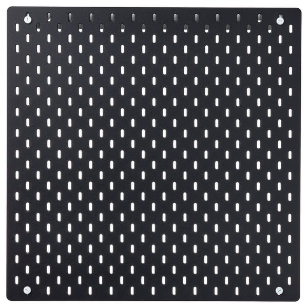 SKÅDIS pegboard, black, 56x56 cm