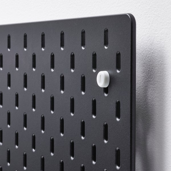 SKÅDIS pegboard, black, 56x56 cm