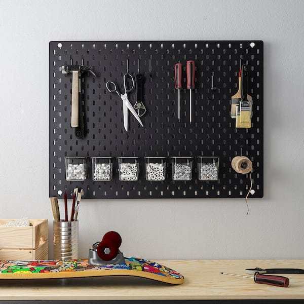Ikea SKÅDIS - Pegboard, black, 76x56 cm