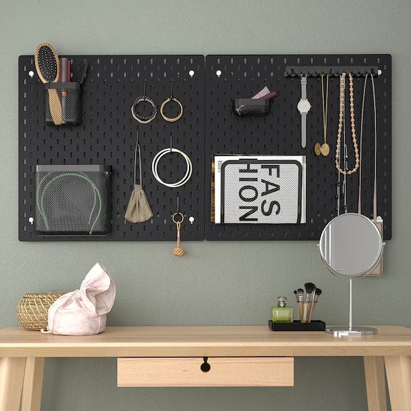 Ikea SKÅDIS - Pegboard, black, 56x56 cm