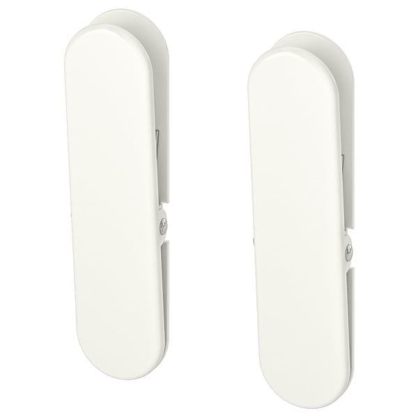 SKÅDIS clip, white, 2x8 cm, 2 pack