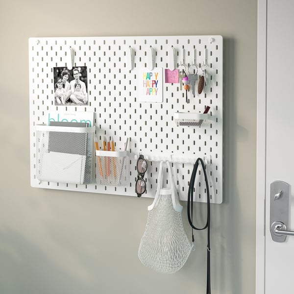 SKÅDIS storage basket, set of 3, white