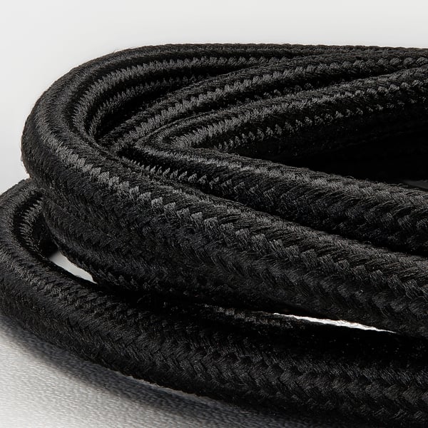 SKAFTET - SKAFTET Cord set, textile nickel-plated, 1.4 m