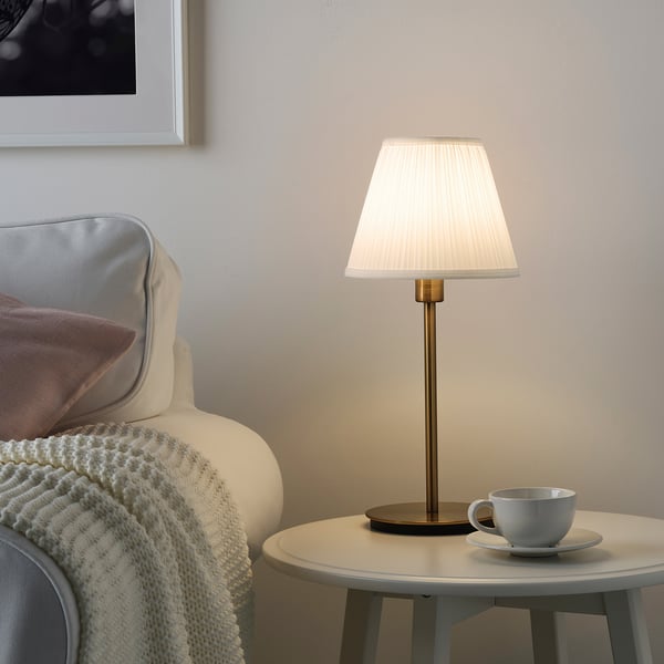 SKAFTET Base for table lamp - brass color 30 cm , 30 cm