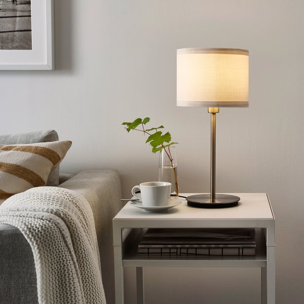 SKAFTET Base for table lamp - nickel-plated 30 cm , 30 cm