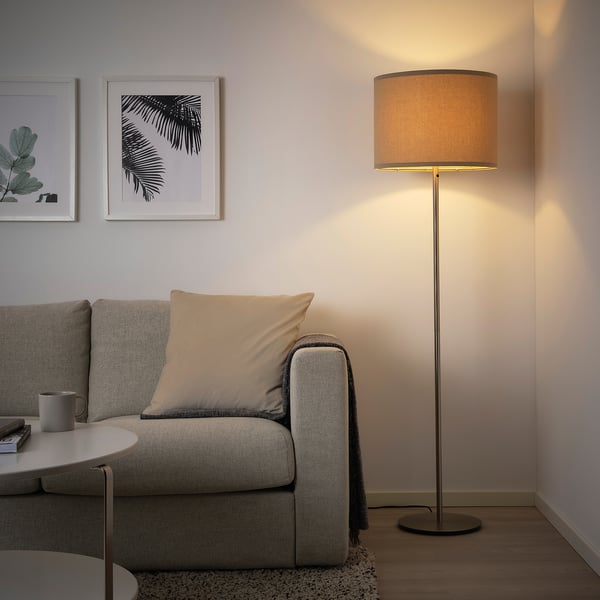 SKAFTET floor lamp base, brass-colour, 29 cm